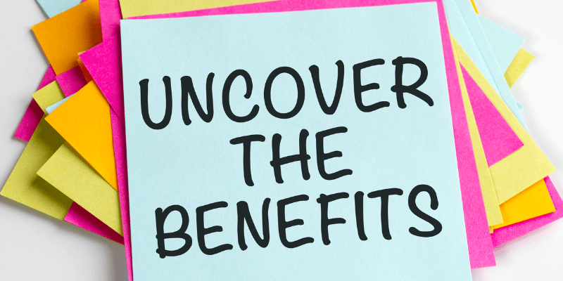 Sign says uncover the benefits of glutathione