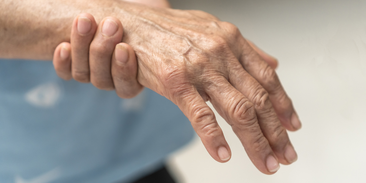 A person with numbness and tingling in hands