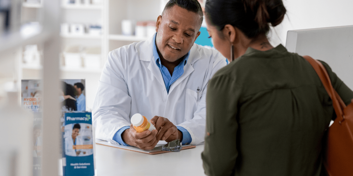 A pharmacist explaining liraglutide side effects