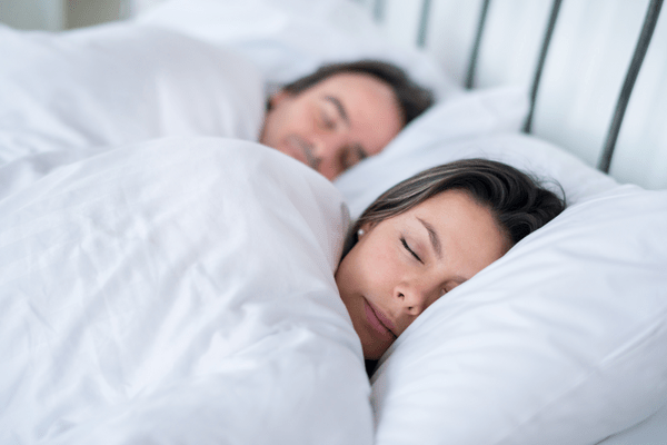 Two people sleeping