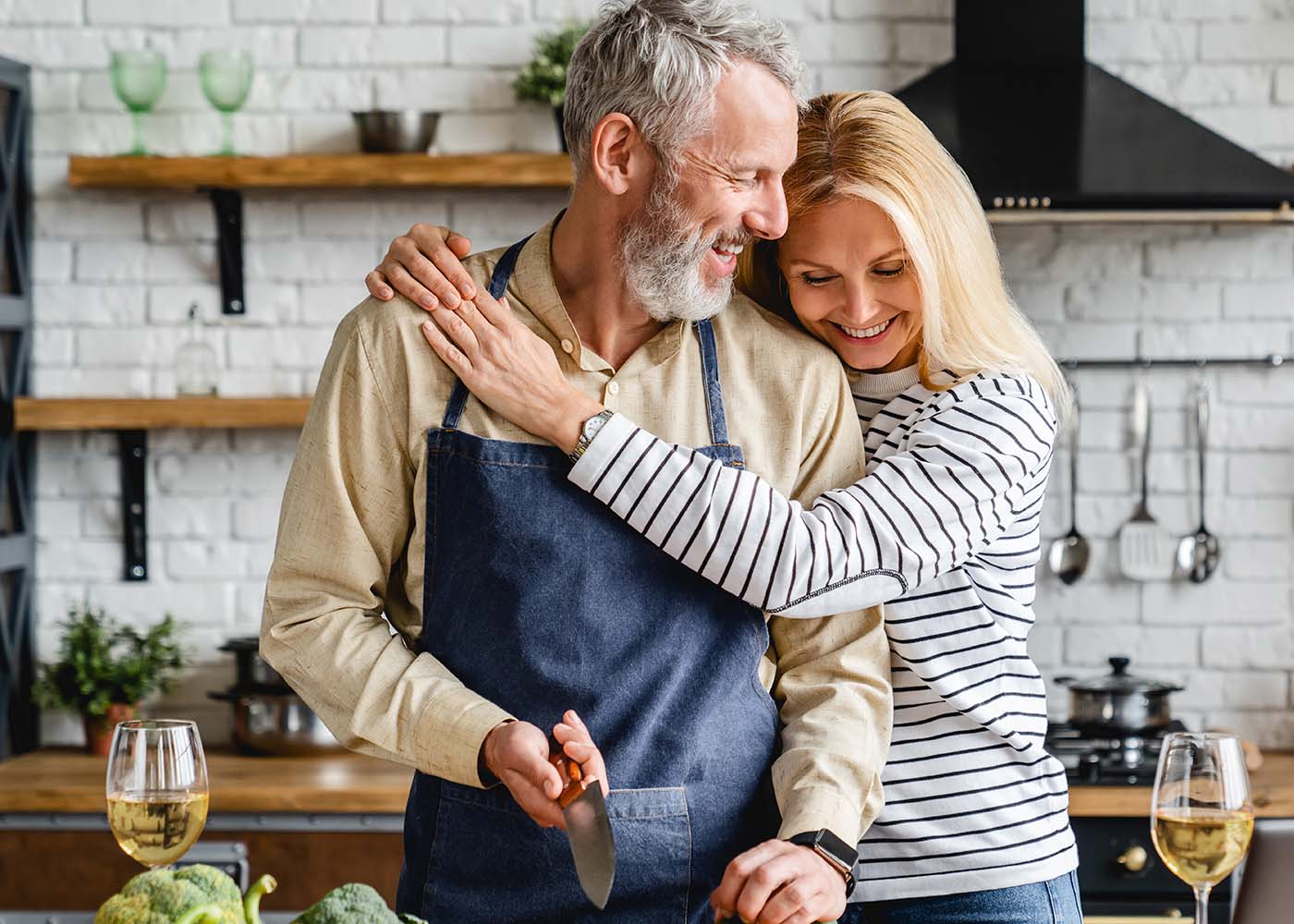 A couple in the kitchen
