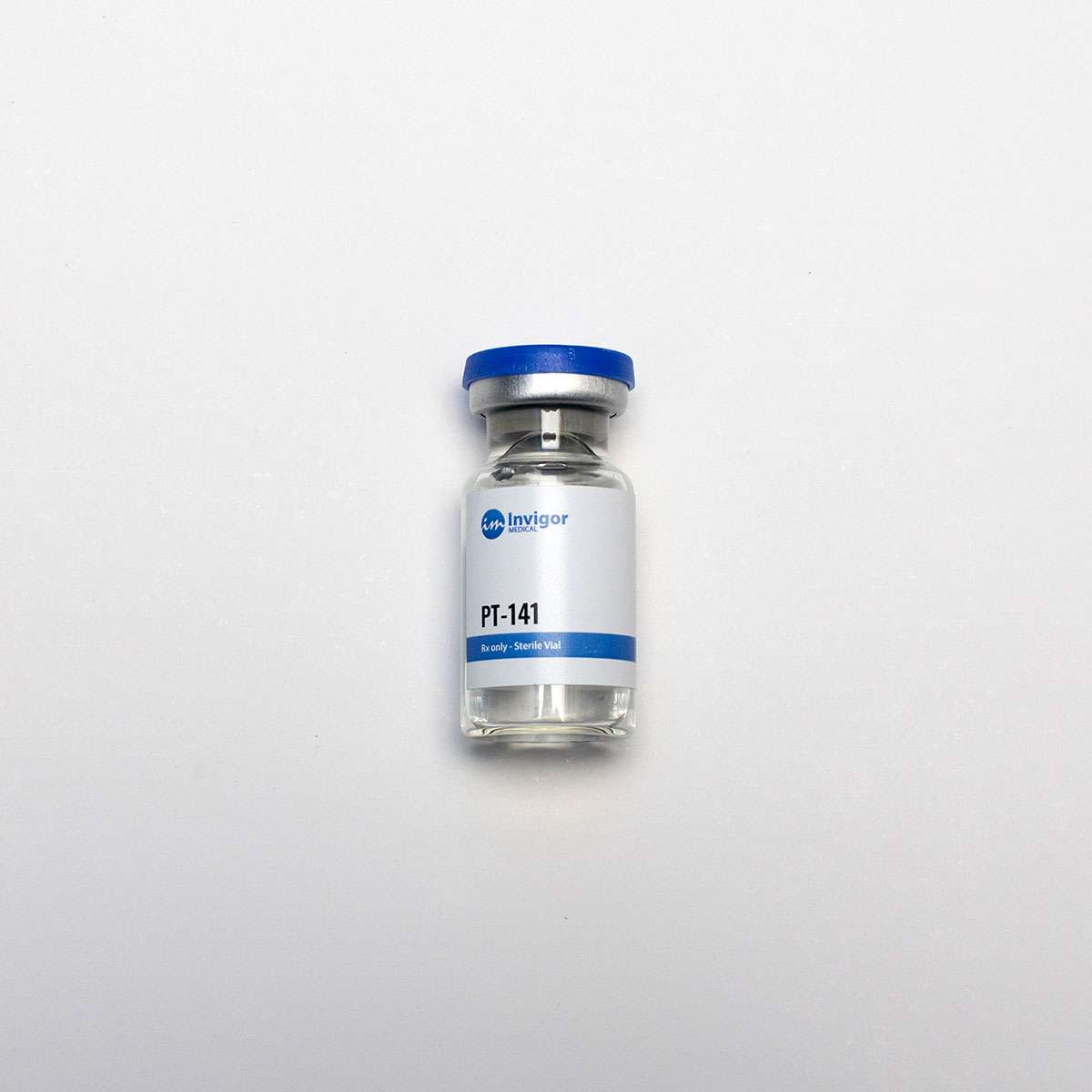 Vial of PT-141 White Background